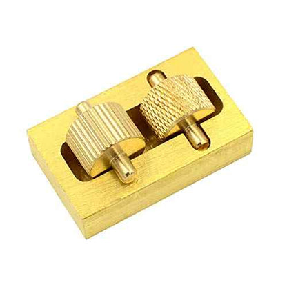 DGOL Leather Craft Brass Oil Painting Box Plus 2 Rollers DIY Mini Leather Edge Paint Tool