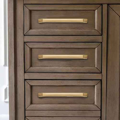 khtumeware 10-Pack 5 Inch Square Champagne Bronze Cabinet Pulls,Honey Bronze Solid Zinc Alloy Heavy-Duty Handles for Kitchen/Bathroom Cabinets, Drawers & Cupboards (5 Inch Center to Center)