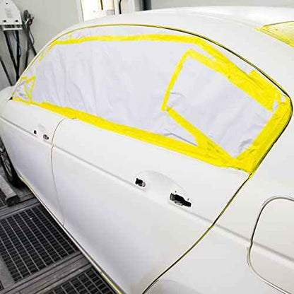 Lichamp 3-Pack Automotive Refinish Masking Tape Yellow 25mm x 55m, Cars Vehicles Auto Body Paint Tape, Automotive Painters Tapes Bulk Set 1 inch x 55 Yards x 3 Rolls