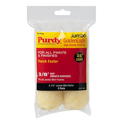 Purdy 140624022 Jumbo Mini Golden Eagle Roller Replacements, 2-Pack, 4-1/2 inch x 3/8 inch nap