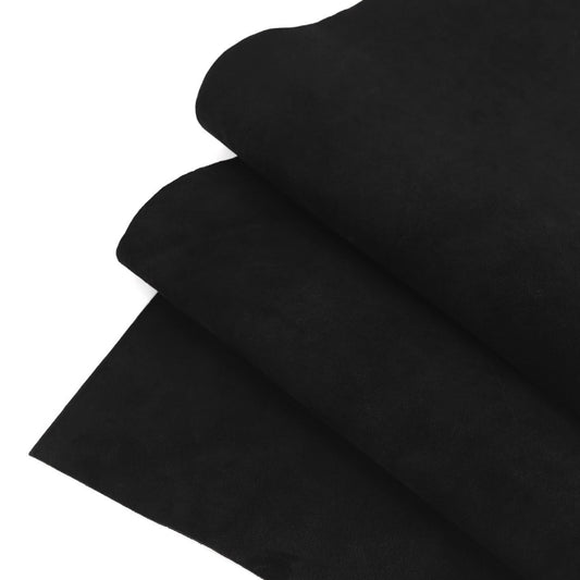 Shkira 12''X24'' Premium Suede Split Leather Sheets for Crafts – Black Velor Leather Square – 1.6 MM Thick – Genuine Cowhide Split Sheet for DIY Projects & Crafting