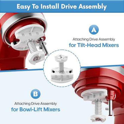 Cofun Ice Cream Maker Attachment for KitchenAid Stand Mixers | 2 Quart Ice Cream Bowl Compatible with 4.5Qt & Larger Mixers | Sorbet & Gelato Maker Accessory, White