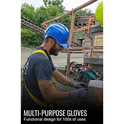 Global Glove 500NFT Tsunami Grip Nitrile Coated Work Gloves, Lightweight Seamless General-Purpose Heavy Duty Gloves, Cut Resistant, Secure Grip, Comfortable Fit, 12 Pairs, X-Large,Black/Grey