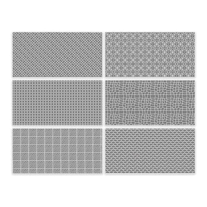 Brick Stencil Set for Crafts (15 Pack, 8x8 Inch), Street Cobblestone & Garden Sidewalk Patterns, Reusable Texture Stencils for Wood, Fabric, Furniture, Terracotta Mosaic & Geometric Floral Tile Design
