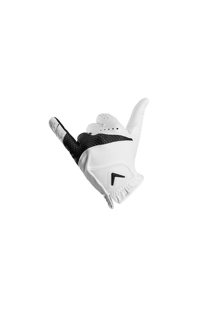 Callaway Golf Weather Spann Glove (Worn on Left Hand,White,XX-Large,Men's)