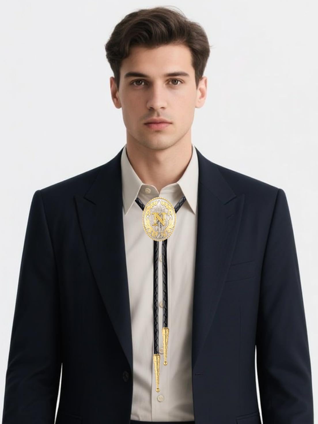 Jeilwiy Bolo Tie Necklace for Women Western Bolo Tie N Cowboy Ties Jewelry Rodeo Necklace Leather Necktie Bolero Ties