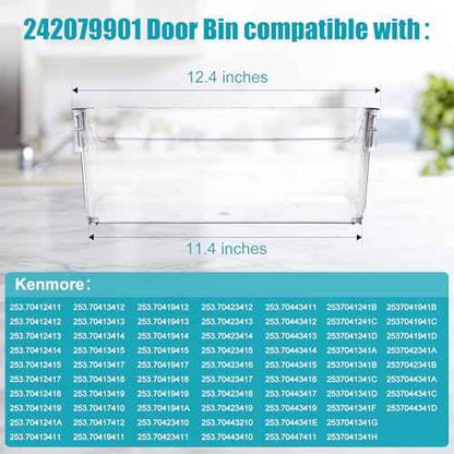 242079901 Refrigerator Door Bin Replacement, 242079901 Door Bin Compatible with Parts of Crosley Frigidaire Kenmore Refrigerator, 242079901 Refrigerator Door Bin Replaces 242079903