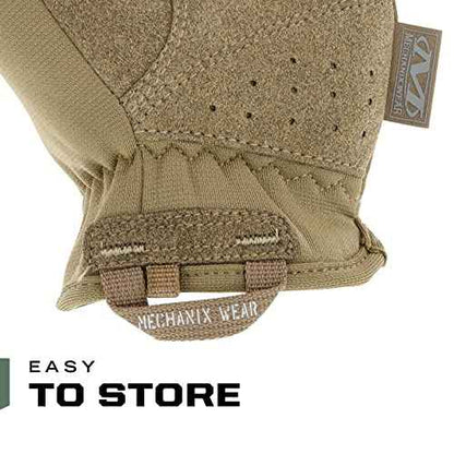 Mechanix Wear: FastFit Tactical Gloves with Elastic Cuff for Secure Fit, Work Gloves with Flexible Grip for Multi-Purpose Use, Durable Touchscreen Capable Safety Gloves for Men (Brown, Large)