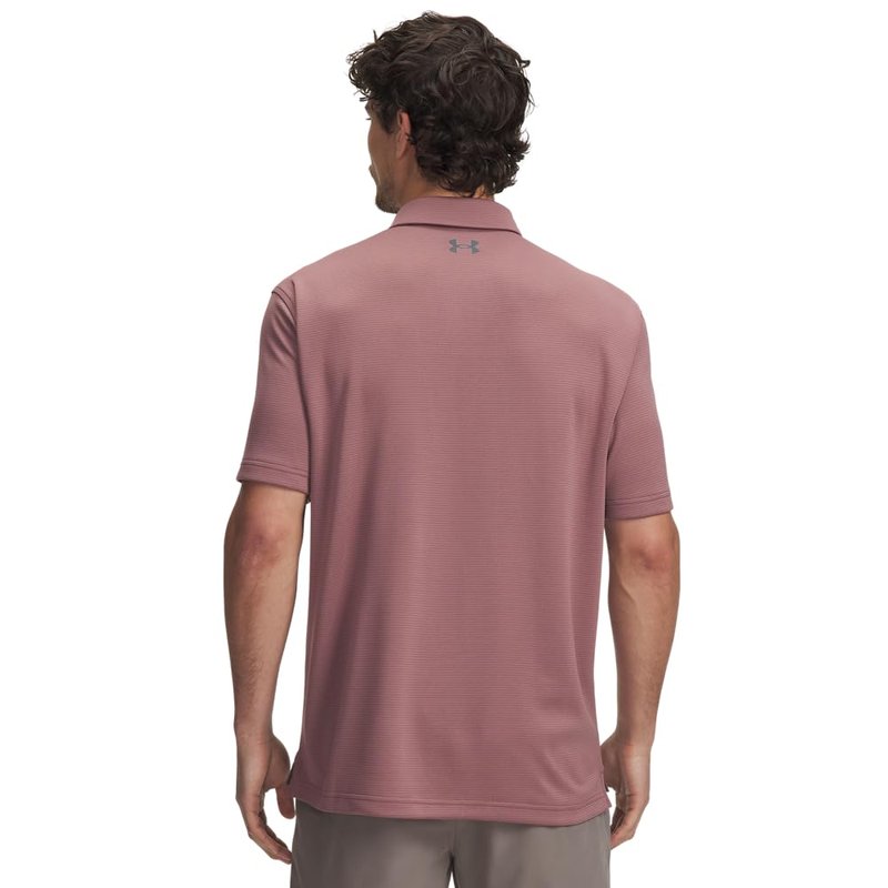 Under Armour Men's Tech Golf Polo, (651) Maroon Mist / / Pitch Gray, Small