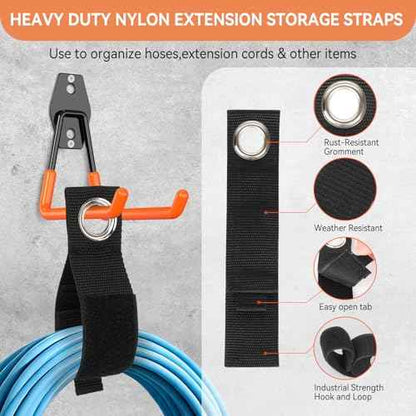 Garage Hooks Heavy Duty Utility Steel Garage Storage Hook Organization Wall Mount Hooks for Hanging Bike, Ladder and Garden Tools (Orange-22)