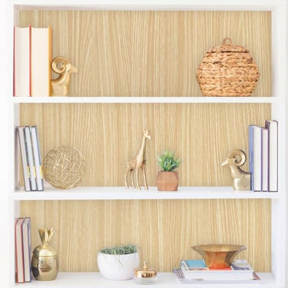 Maple Wood Grain Peel and Stick Contact Paper 17.7¡± x 197¡± Removable Self-Adhesive Decorative Wood Wallpaper Waterproof Vinyl for Walls Kitchen Furniture Cabinets Countertop Crafts