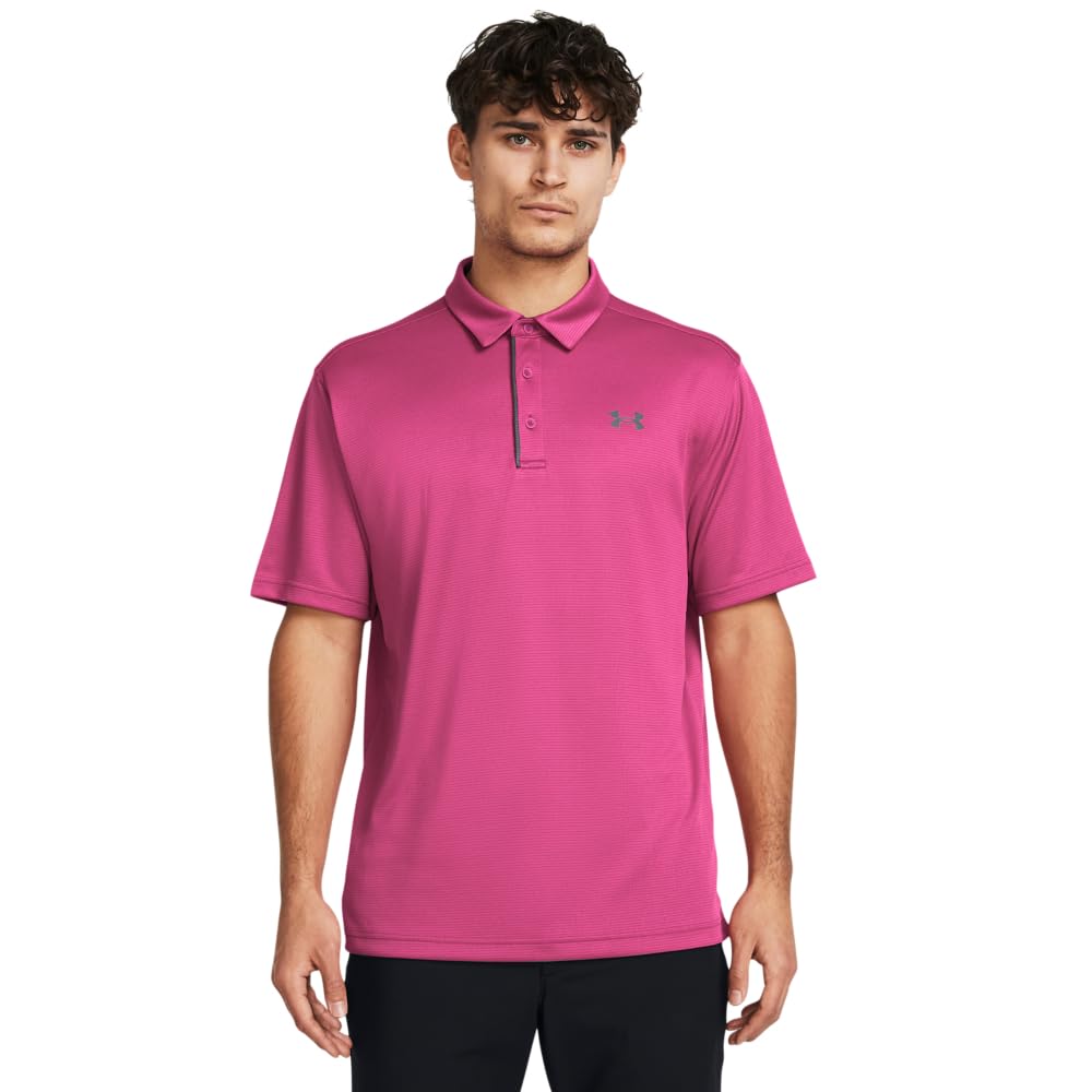 Under Armour Men's Tech Golf Polo, (686) Astro Pink / / Pitch Gray, 3X-Large