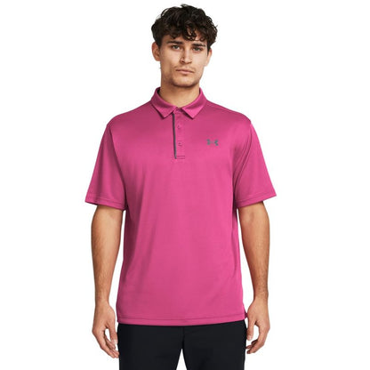 Under Armour Men's Tech Golf Polo, (686) Astro Pink / / Pitch Gray, 4X-Large