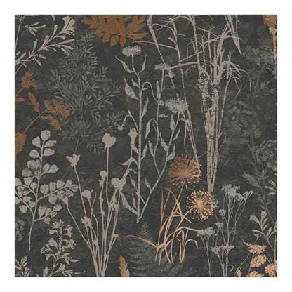 Superfresco Easy Organics Black and Copper Wallpaper