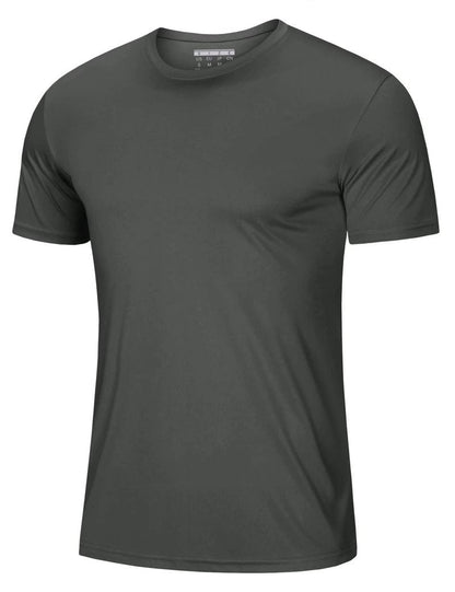 Mens Running Shirts Short Sleeve T-Shirt UPF 50+ Moisture Wicking Hiking Shirts Dry Fit Tee Shirts Outdoor Shirts for Men Dark Grey