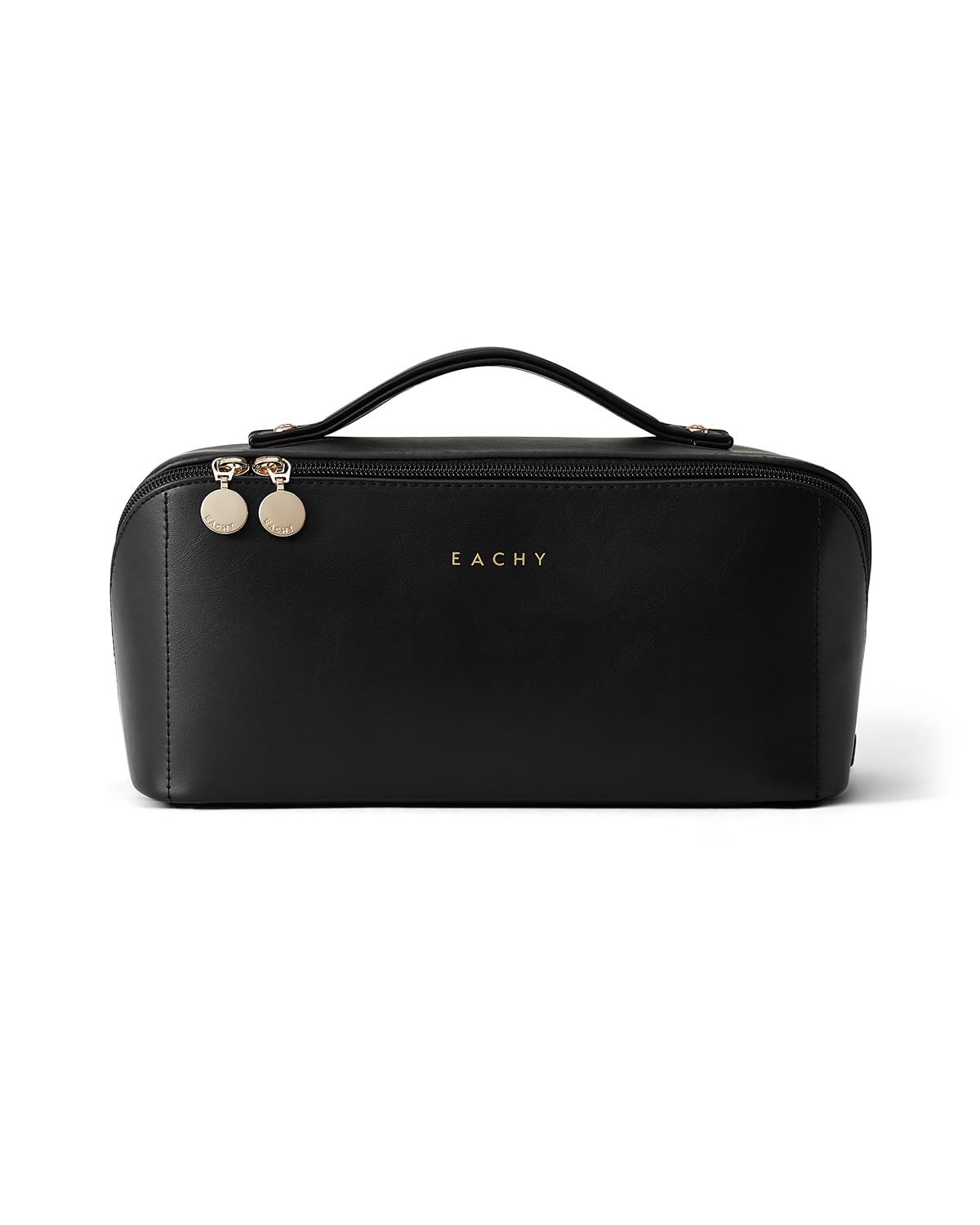EACHY Travel Makeup Bag, Large Capacity Cosmetic Bags for Women, Waterproof Portable Open Flat Toiletry Bag Make up Bag with Divider and Handle, Gifts for Women