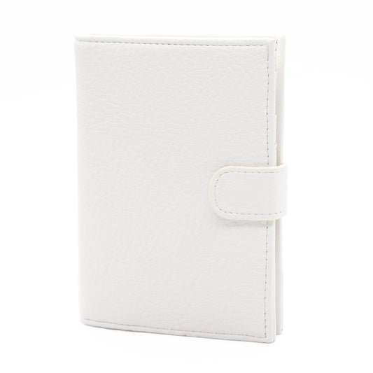 Long Keeper RFID Passport Holder Women Men PU Leather Travel Slim Wallet with Card Holders SIM Slots Zippered Coins Pocket (White)