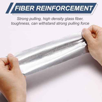 Fiberglass Aluminum Foil Tape 1 Inch x 66 Feet (5.9mil) ? Heavy Duty HVAC Metal Tape,High Temp Waterproof Insulation Adhesive for Ductwork, Furnace, Dryer Vent, AC, Pipe Sealing & Repair