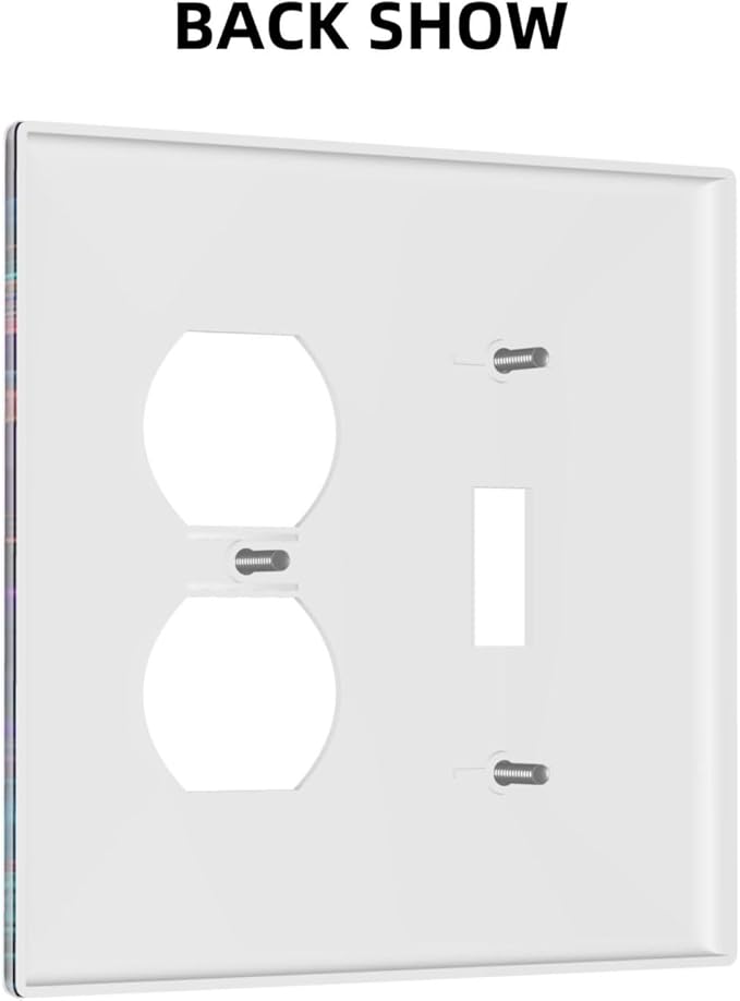 Decorative Light Switch Cover Plate Fantasy Mushroom Forest Glowing Butterfly 2 Gang Outlet Covers 1 Toggle 1 Duplex Wall Plate Decorate Electrical Switch Plate Covers for Bathroom Home Decor