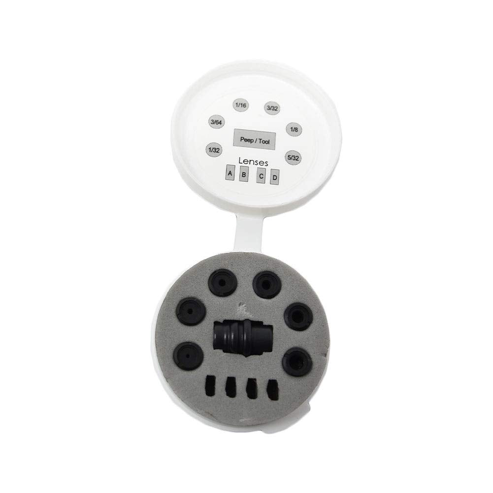 HAMSKEA ARCHERY SOLUTIONS Insight Short Draw Standard Peep Kit (SD Housing, 6 apertures/Tool) with Protective Case (PEEP070)