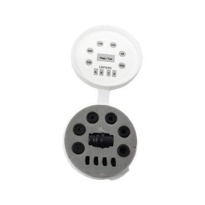 HAMSKEA ARCHERY SOLUTIONS Insight Short Draw Standard Peep Kit (SD Housing, 6 apertures/Tool) with Protective Case (PEEP070)
