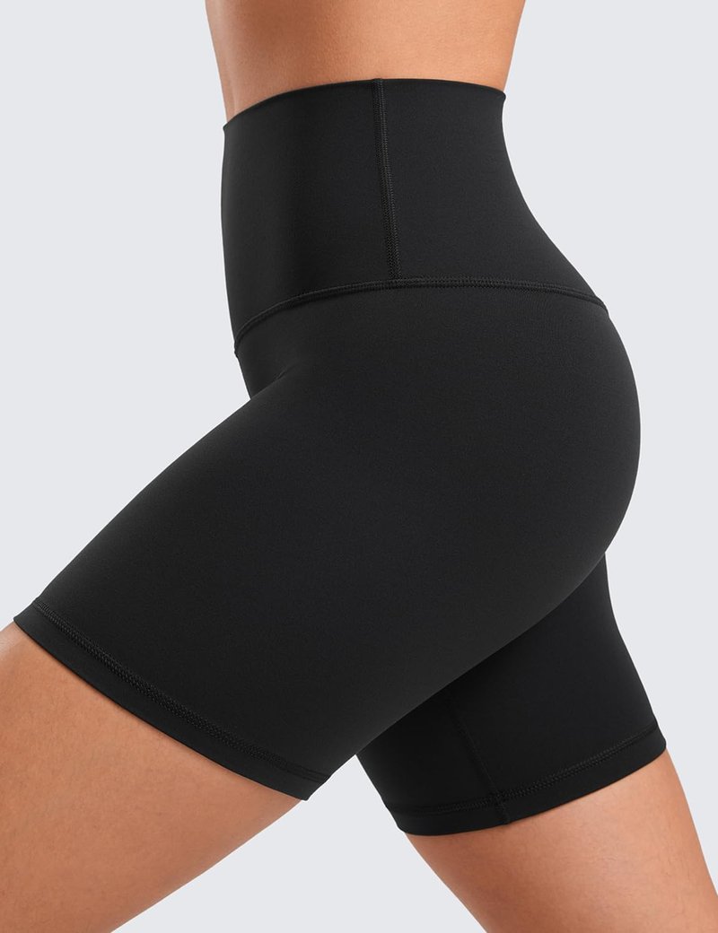 CRZ YOGA High Waisted ButterLuxe Biker Shorts 6" - Comfortable Spandex for Yoga & Running