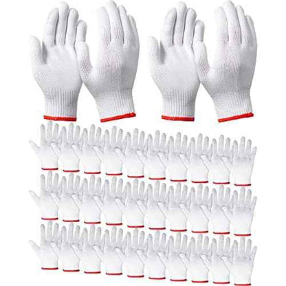 SATINIOR 36 Pairs Hand Work Gloves White Cotton Liners Safety Work BBQ Gloves Liners Men Women Cotton Hand Protection