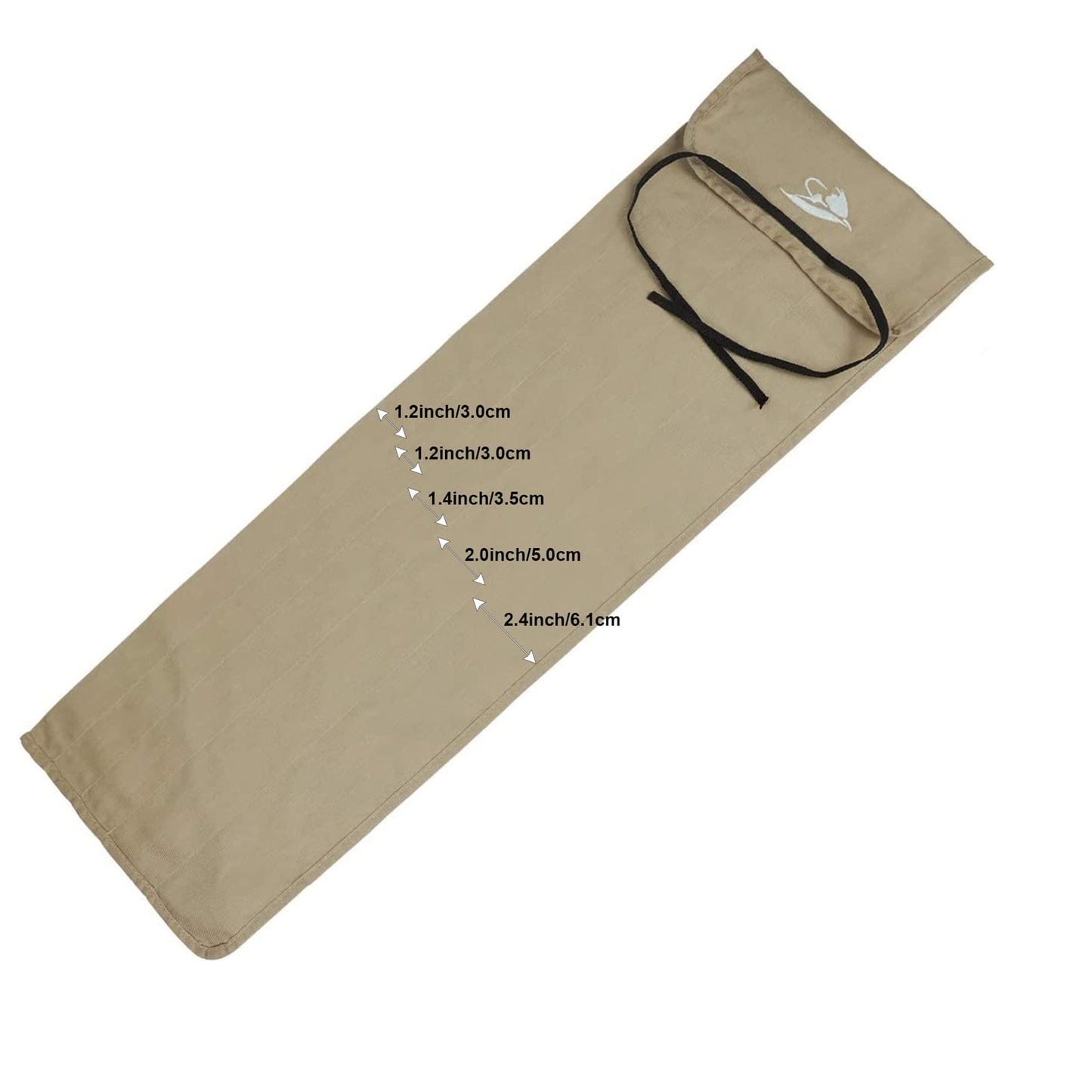 EUPHENG Cotton Cloth Fly Fishing Rod Sleeve Cover Pole Sock Glove Protector Bag Pouch with 5 Compartments (8'0''-8'6'' 4sec with Extra tip, Milk)