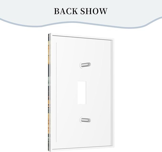 Butterflies Flower Garden Light Switch Covers 1 Gang Single Toggle Wall Plate Decorative Switchcover Electrical Switchplate for Country Living Decor