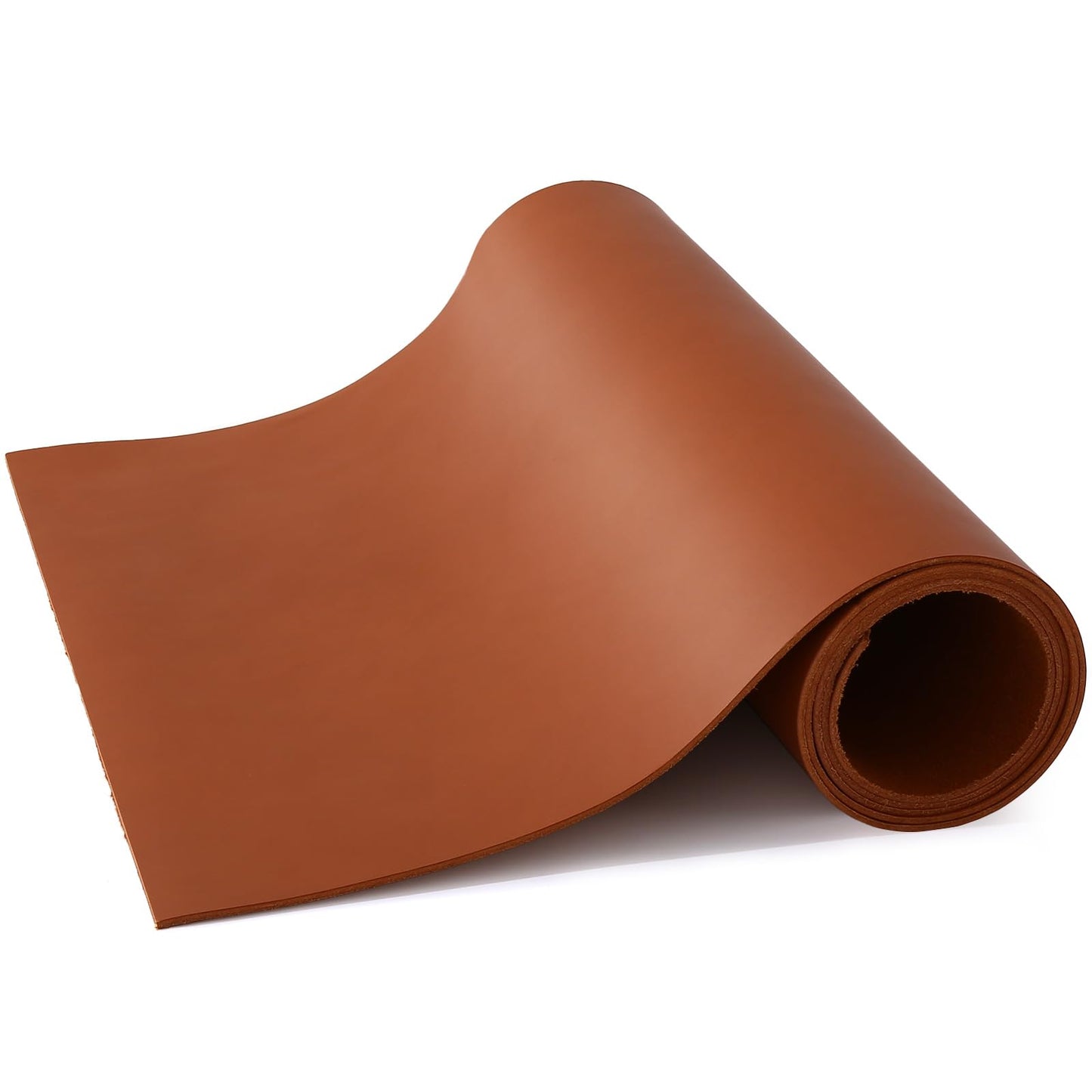 Large Size 16"x70" Leather, Cowhide Veg Tan Leather for Leather Belt Bag Strap Craft Shoe Making Wallet, 2.5mm Thick Full Penetration Dyeing Brown