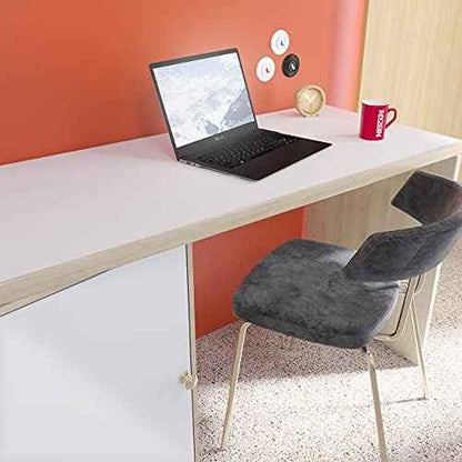Decotalk Solid White Wallpaper Stick and Peel for Walls 12 x 120 inch Thick Self Adhesive Wallpaper Removable White Contact Paper Matte for Bedroom Living Room Nursery Furniture Cabinets Classroom