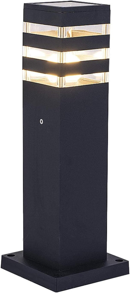 Pathway Lights Post Lights IP55 Waterproof Outdoor Lamp Post Lawn Light Floor Lamp E26 Lampholder Hardwired Suitable for 12V / 24V / 120V Voltage（16in, Black）