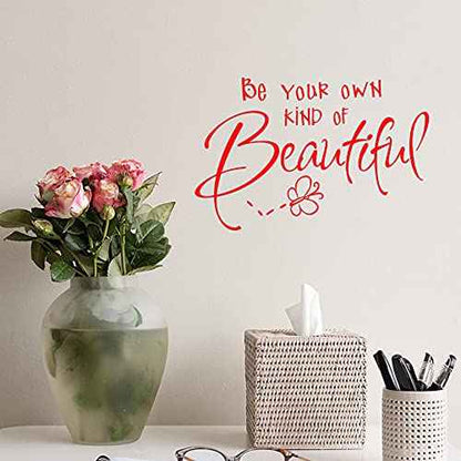 Be Your Own Kind of Beautiful Butterfly Wall Stickers Quote Wall Decor for Bedroom Teen Girl, DIY Decal Wallpaper for Car Window, Livingroom, Bathroom, Teen Bedroom Decor