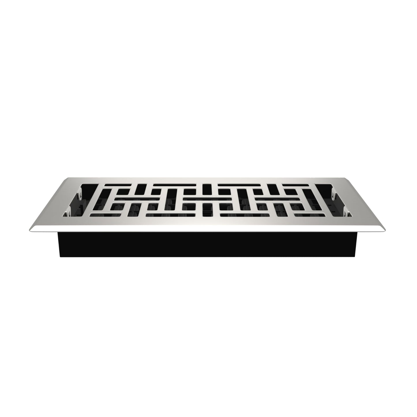 Decor Grates AJH410-NKL Floor Register, 4" x 10", Nickel