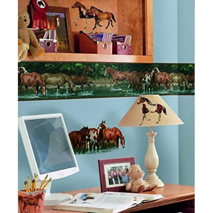 RoomMates RMK1017SCS Wild Horses Peel and Stick Wall Decals