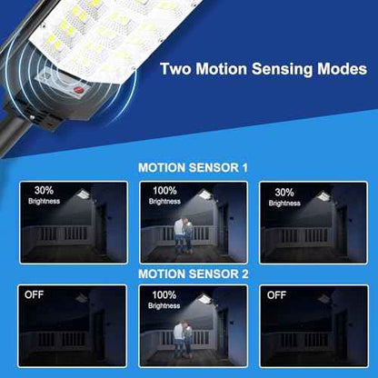 4 Pack Solar Outdoor Lights, Motion Sensor Flood Light, Dusk to Dawn Street Lights with Remote Control, IP66 Waterproof Solar Powered Parking Lot Lights, 6500k Dimmable Security Lamps
