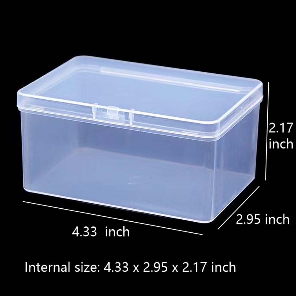 DKAOVH 3PCS Clear Plastic Playing Deck Card Storage Box,Plastic Card Boxes,Collectible Trading Card Cases, Card Case Holder,Plastic Storage Containers Box for Game Card,Puzzle, chess pieces