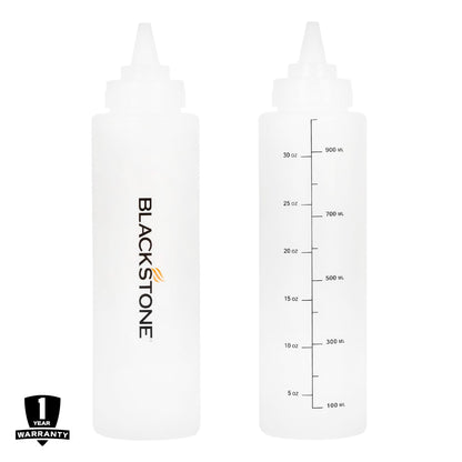 Blackstone 5071 32 oz Plastic Squeeze Bottle Set with Twisting Lids, 2-Pack