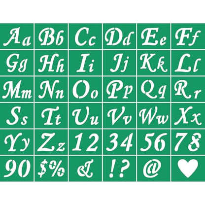 JAJADO Silk Screen Printing Stencil Letters Stencils and Numbers, Reusable Silk Screen Stencils Alphabet Craft Stencils Mesh Transfers Adhesive Stencil for Painting on Wood/Chalkboard/Wall/T-Shirt