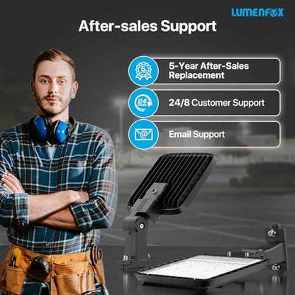 LED Parking Lot Light, 150W LED Barn Light with Dusk to Dawn Photocell, 5000K Daylight, IP65 Waterproof, Adjustable Arm Mount, AC 120V, Commercial Wall Pack Light for Yard, 1 Pack