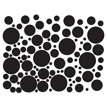 Polka Dot Wall Decals Decorative Art Bedroom Living Room (110 Circles) Easy Peel Black Polkadots Stickers