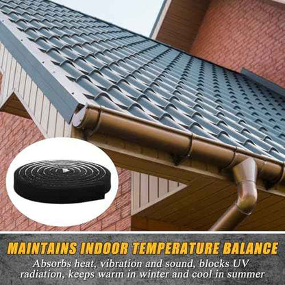 2 Pcs Metal Roofing Universal Vented Ridge Closure Strips 2 W x 25' L (50'l Total) Closure Self Adhesive Roof Panel Felt Tape Waterproof Windproof Seal for Metal Panels Insulation Weather Barrier