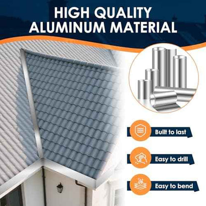 Aluminum Flashing Roll Roof Flashing ? 12 Inch x 50 Ft | 0.3mm Thick Metal Roof Flashing for Windows, Doors, Siding, and Roofing Seals, Aluminum Roof Panels Preventing Roofing Stains and Moss