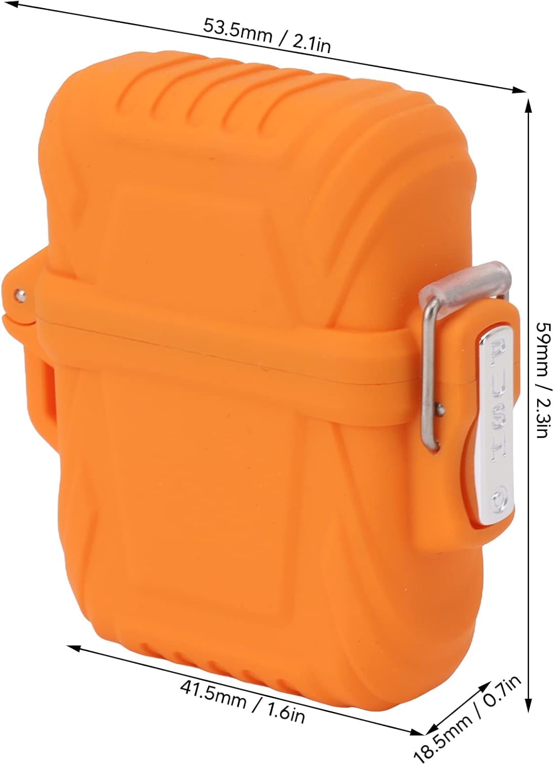 Torch Lighter Cover Case, Sturdy IP56 Lighter Case 2PCS for Travel for Camping (Orange)