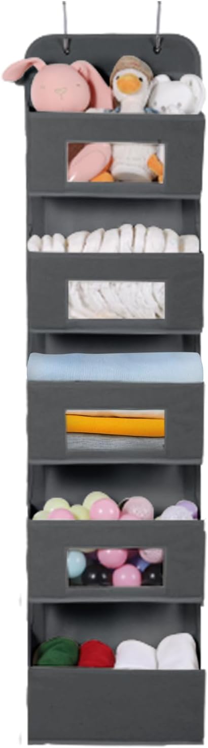 MAX Houser 5-Shelf Over The Door Hanging Organizer