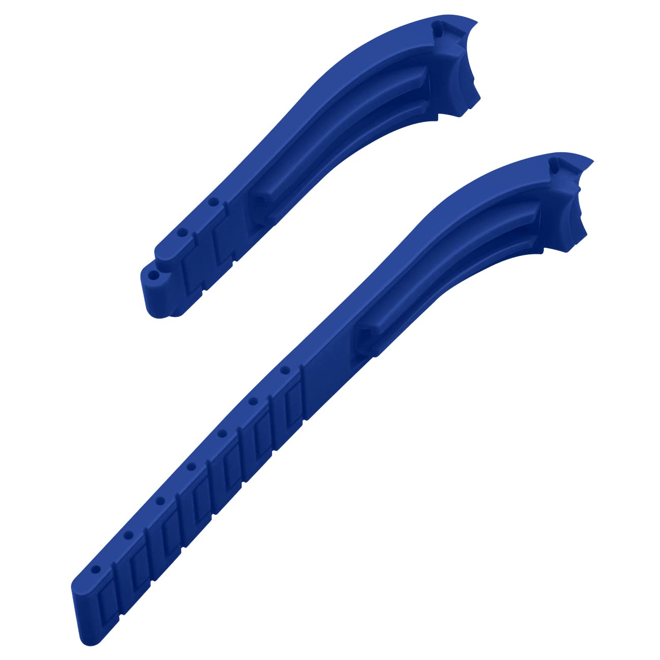 YISIWERA 22mm Curved Ends Watch Band Silicone, Tapered Rubber Watch Bands Strap for Men Women with Polised Double Lock Diving Buckle Blue