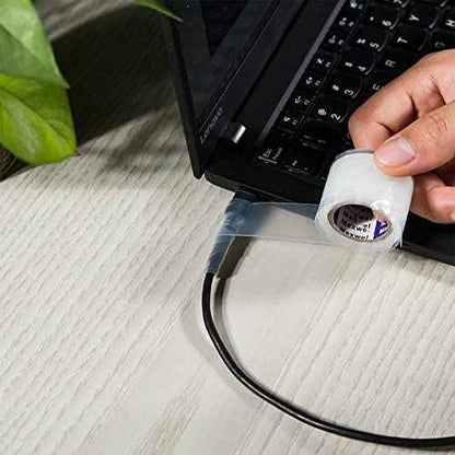 Self Fusing Silicone Tape - 1 Inch Wide 10 FT Long Transparent Waterproof Silicone Rubber Leak Sealing Tape for Emergency Pipe Repair Wire Wrapping Electrical Insulating