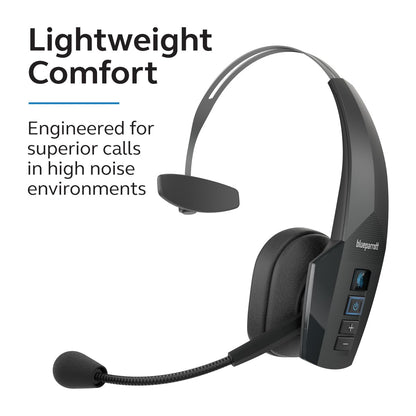 BlueParrott B350-XT Noise Cancelling Bluetooth Headset - Updated Design with Industry Leading Sound & Improved Comfort, Hands-Free Headset w/Expanded Wireless Range & IP54 Rated Protection (Renewed)