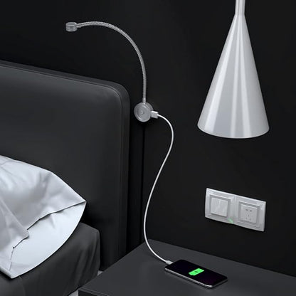 VST Bed Reading Lights for Headboard, Bedside Wall Mounted Reading Lamp, Reading Light Touch to Adjust Brightness with USB/Type-C Charging Ports, ETL-Listed
