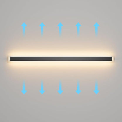 Aipsun Porch Wall Lights 71 inch Long Strip Modern Outdoor Wall Light Fixture 1 Pack, 50W Black Wall Mount Lighting Sconce Exterior Lights Wall Sconce 3000K for House Living Room Corridor